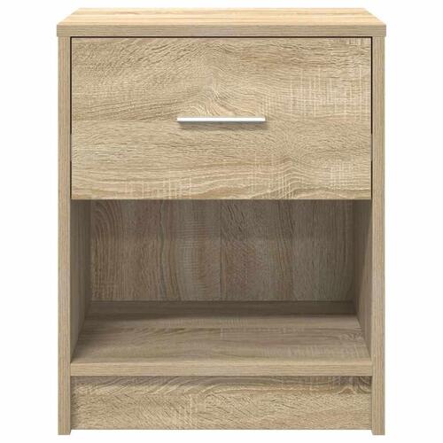 Sengebord med skuffe 40x34x50 cm sonoma-eg