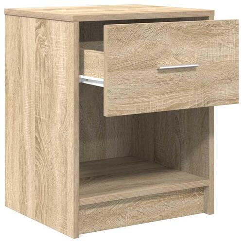 Sengebord med skuffe 40x34x50 cm sonoma-eg