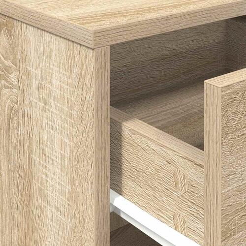 Sengebord med skuffe 40x34x50 cm sonoma-eg