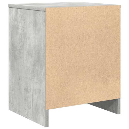 Sengebord med skuffe 40x34x50 cm betongrå