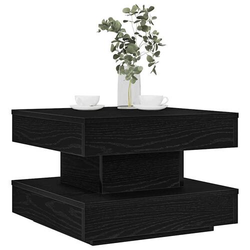 Sofabord 360 grader drejeligt 50x50x34,5 cm sort