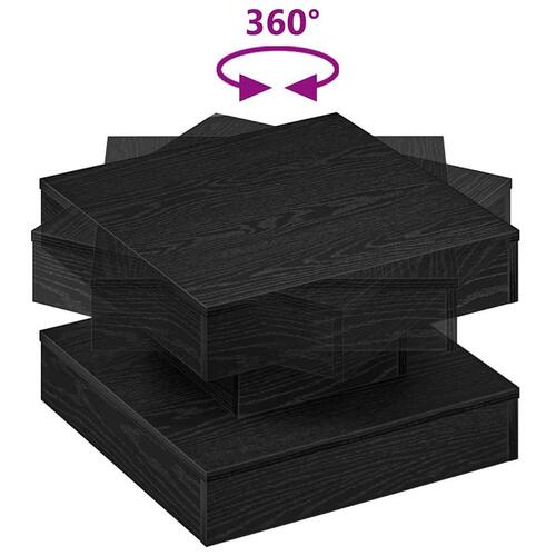 Sofabord 360 grader drejeligt 50x50x34,5 cm sort