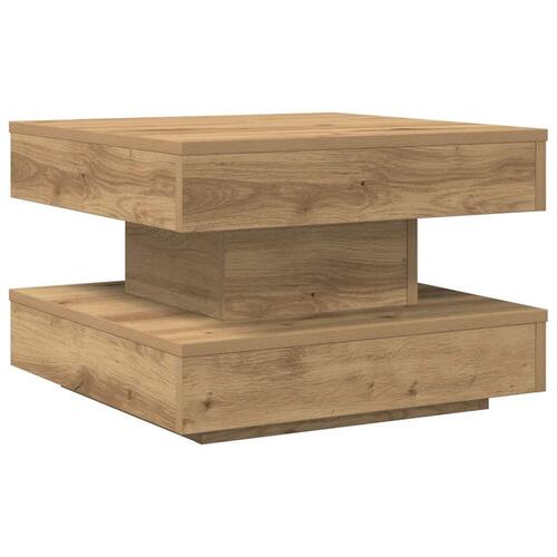 Sofabord 360 grader drejeligt 50x50x34,5 cm kunsteg
