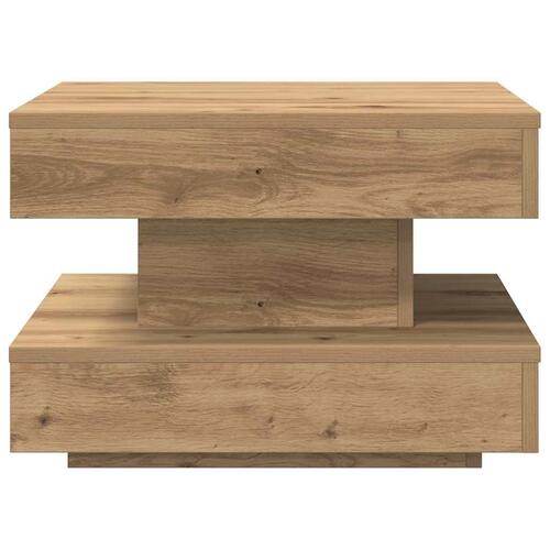Sofabord 360 grader drejeligt 50x50x34,5 cm kunsteg