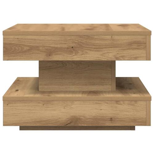Sofabord 360 grader drejeligt 50x50x34,5 cm kunsteg