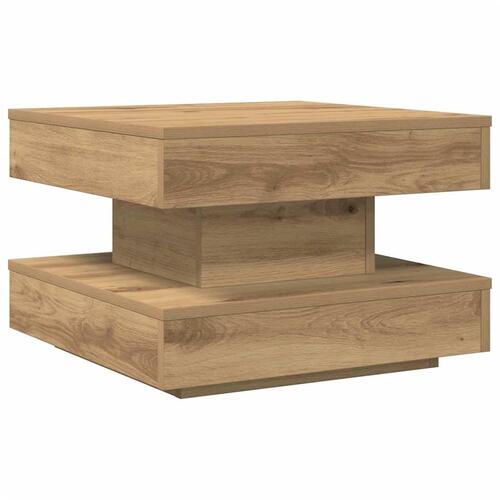 Sofabord 360 grader drejeligt 50x50x34,5 cm kunsteg