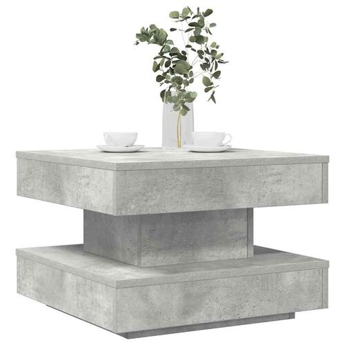 Sofabord 360 grader drejeligt 50x50x34,5 cm betongrå