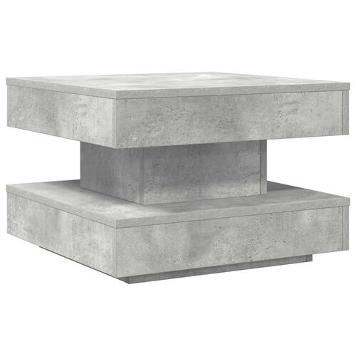 Sofabord 360 grader drejeligt 50x50x34,5 cm betongrå