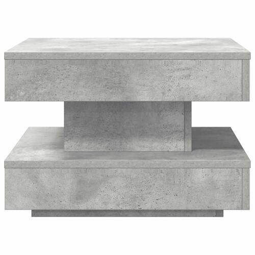Sofabord 360 grader drejeligt 50x50x34,5 cm betongrå