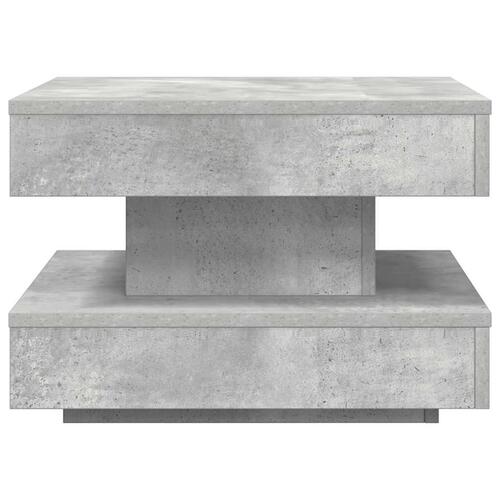 Sofabord 360 grader drejeligt 50x50x34,5 cm betongrå