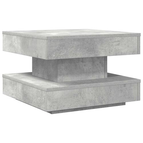 Sofabord 360 grader drejeligt 50x50x34,5 cm betongrå