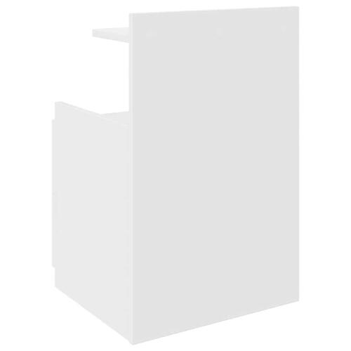 Sengebord med 2 skuffer 40x36,5x62 cm hvid