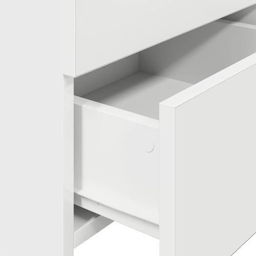 Sengebord med 2 skuffer 40x36,5x62 cm hvid