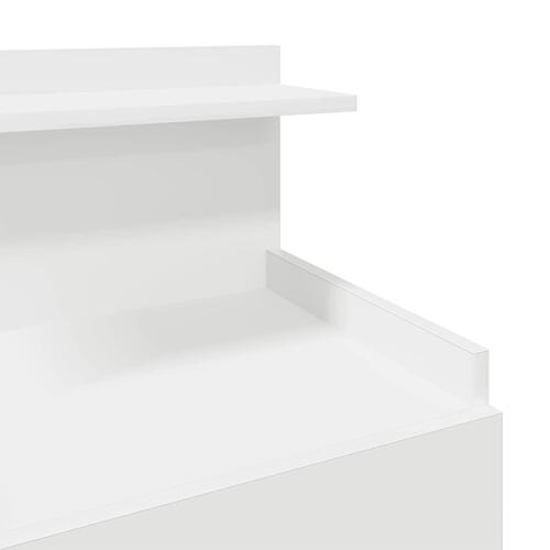 Sengebord med 2 skuffer 40x36,5x62 cm hvid