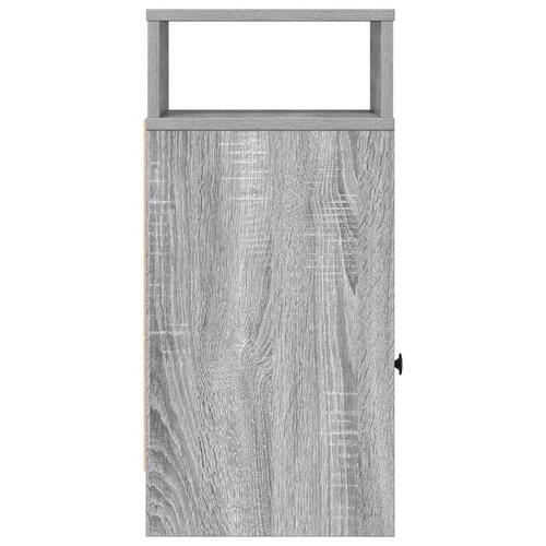 Sengebord med skuffe 25x31x66 cm grå sonoma-eg