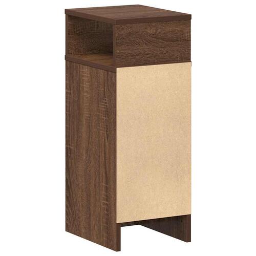 Sengebord med skuffe 25x31x66 cm brun egetræsfarve
