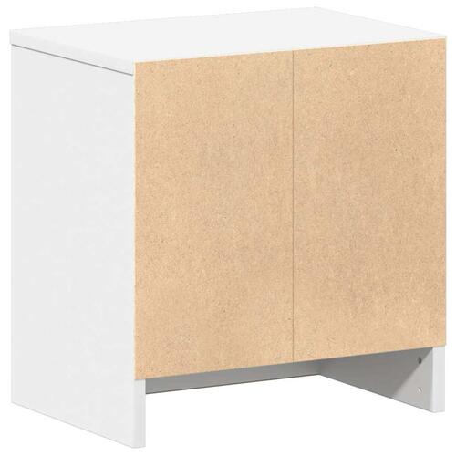 Sengebord med skuffe 39x28x41 cm hvid
