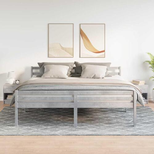 Sengeborde 2 stk. med skuffe 39x28x41 cm betongrå