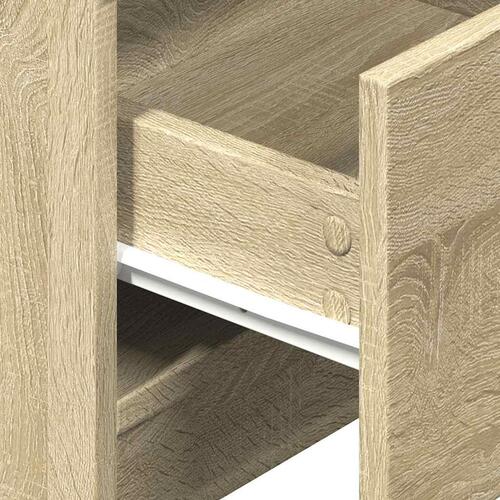 Sengebord med 2 skuffer 40x36x50 cm sonoma-eg