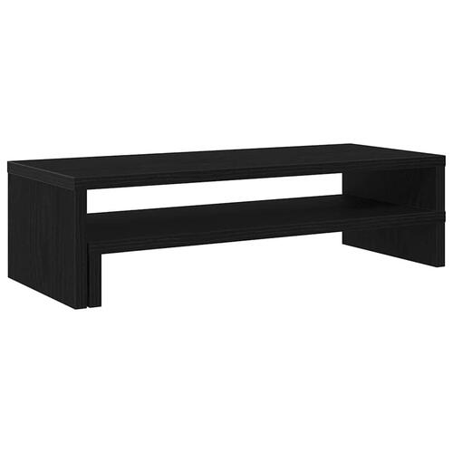 Skærmholder 54x22x15 cm konstrueret træ sort egetræsfarve