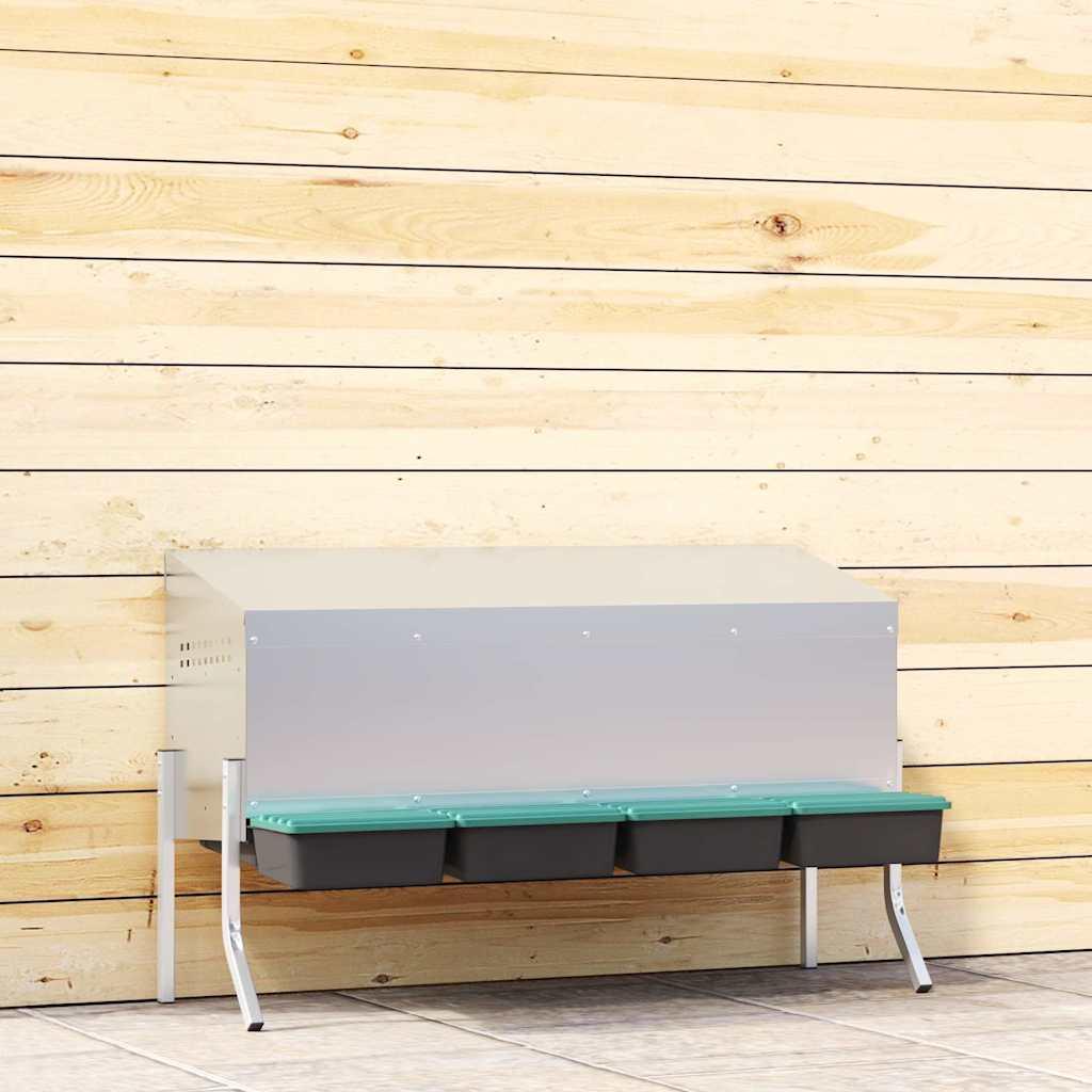 Redekasse til høns med 3 rum og ben galvaniseret stål