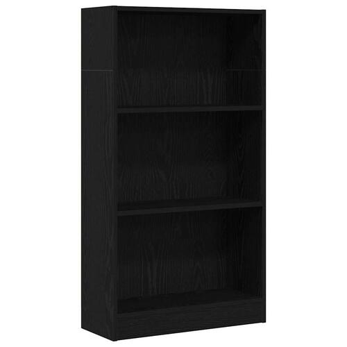 Bogreol 60x24x109 cm konstrueret træ sort egetræsfarve