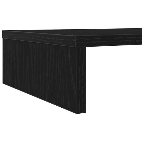 Skærmholder 100x27x10 cm konstrueret træ sort egetræsfarve