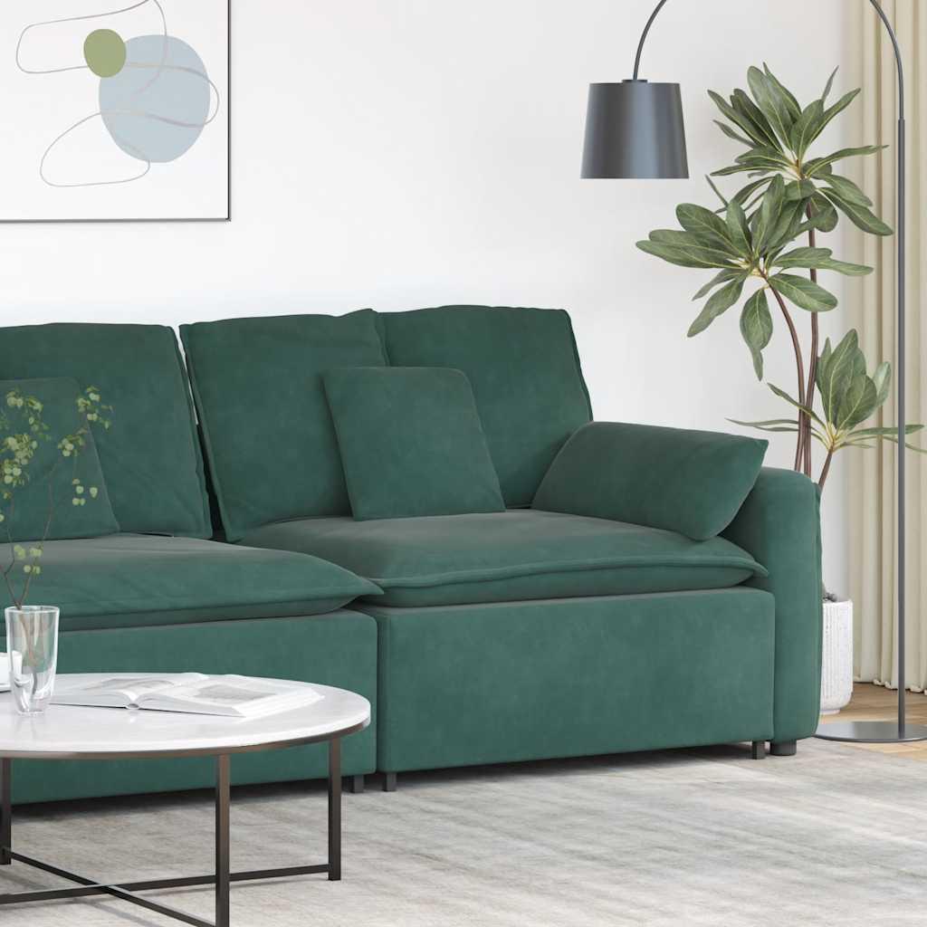 Modulopbygget Sofacentermodul Med Hynder 100 Cm - Mørkegrøn / end sofa
