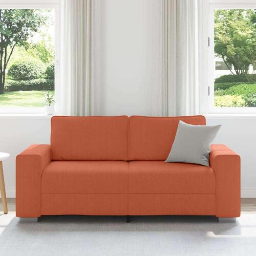 Elskovssofa 140 cm fløjlsstof rød orange