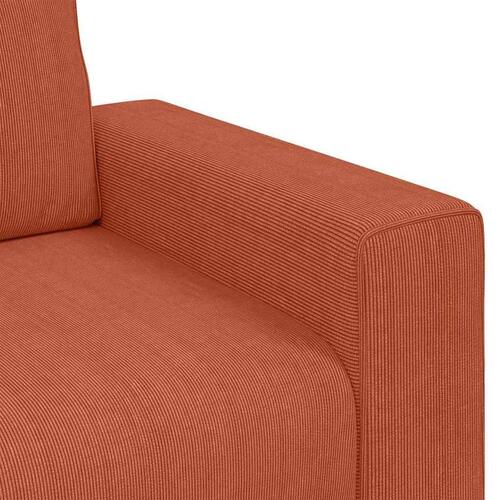 Elskovssofa 140 cm fløjlsstof rød orange