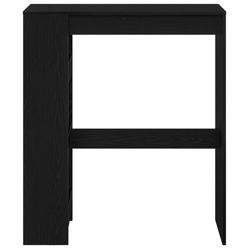 Barbord m. stativer 90x40x103,5 cm konstrueret træ sort egetræ