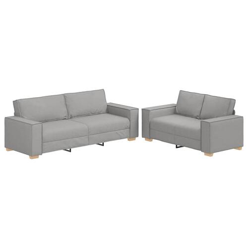 2 personers sofa med hynder stof skygrå