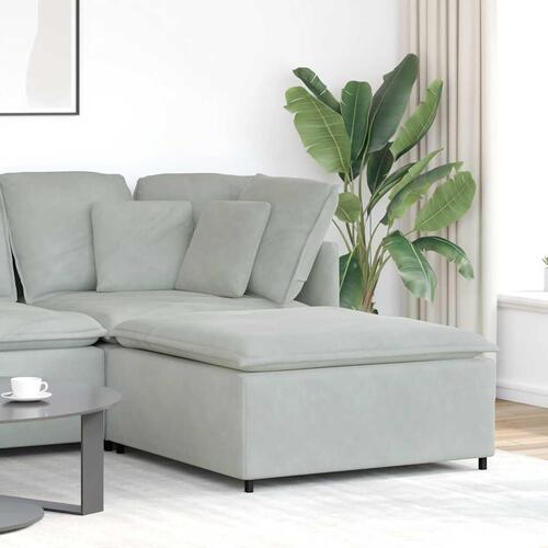Modulær sofa fodskammel modul 100x100x48 cm lysegrå