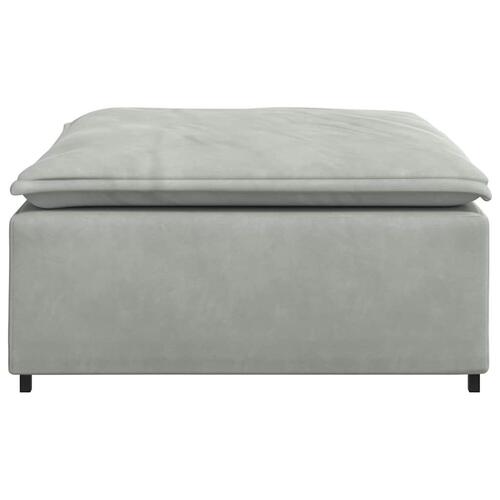 Modulær sofa fodskammel modul 100x100x48 cm lysegrå