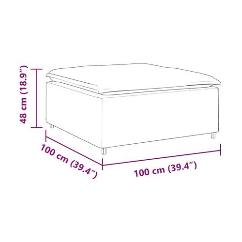 Modulær sofa fodskammel modul 100x100x48 cm lysegrå