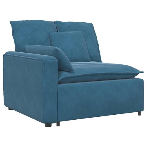 Modulsofa med hynder blå