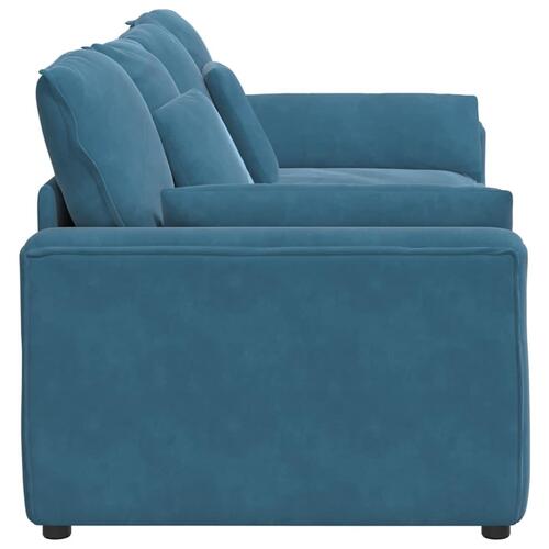 Modulsofa med hynder blå