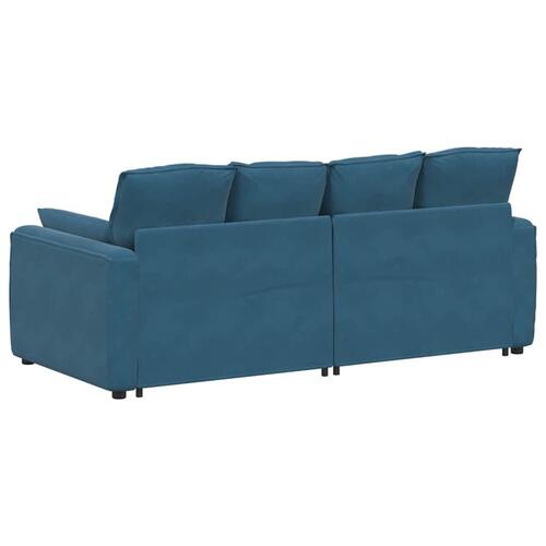 Modulsofa med hynder blå