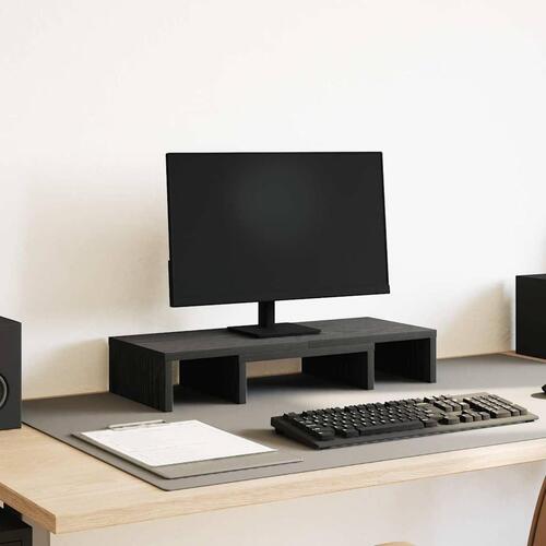 Skærmholder 60x24x10,5 cm justerbar konstrueret træ sort eg
