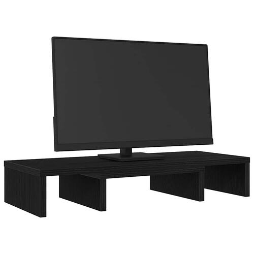 Skærmholder 60x24x10,5 cm justerbar konstrueret træ sort eg