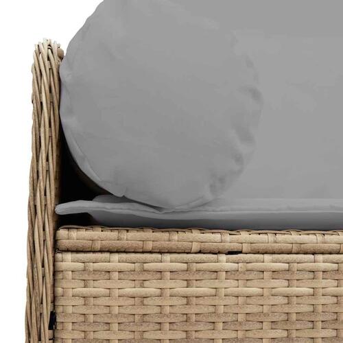3-personers havesofa med hynder polyrattan beige