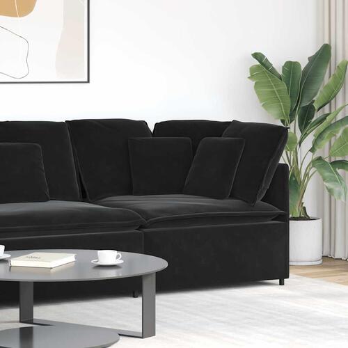 Modulsofa hjørnemodul med hynder 100 cm sort