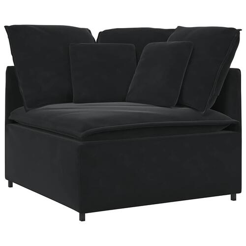 Modulsofa hjørnemodul med hynder 100 cm sort
