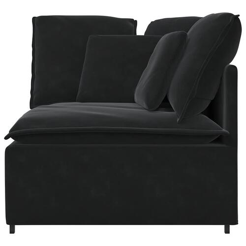 Modulsofa hjørnemodul med hynder 100 cm sort