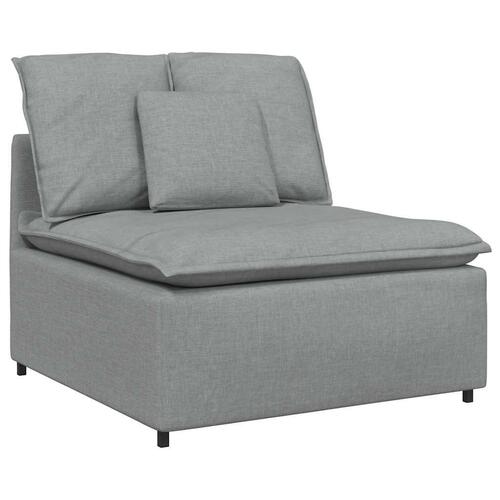 Modulsofa med hynder stof lysegrå