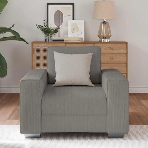 Sofastol 60 cm fløjlsstof lysegrå