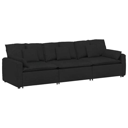 Modulsofa med hynder sort