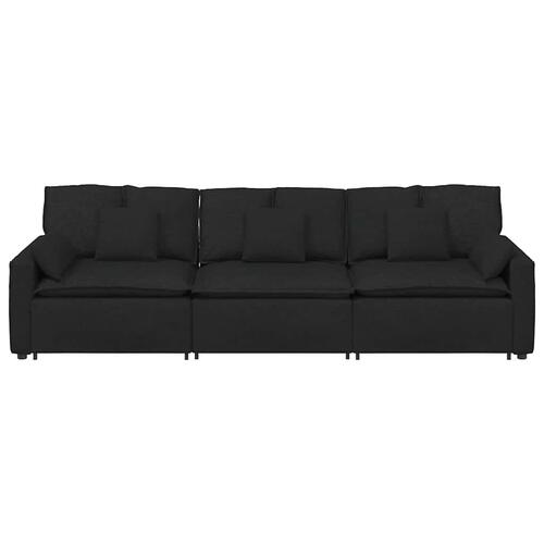 Modulsofa med hynder sort