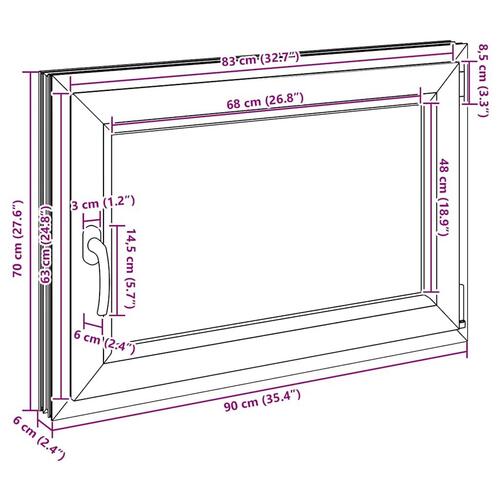 Kældervindue RISOR 90x70 cm Tilt&Drej DIN højre hvid