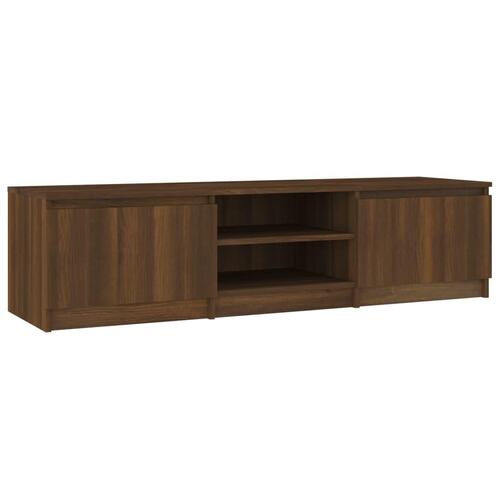 Tv-bord 140x40x35,5 cm konstrueret træ brun egetræsfarve (OUTLET A)